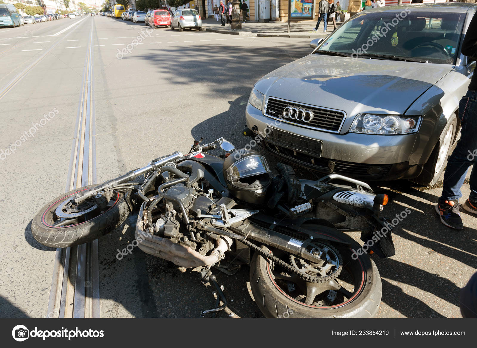 Odessa Ukraine October 2017 Easy Accident Car Motorcycle regarding sizing 1600 X 1167