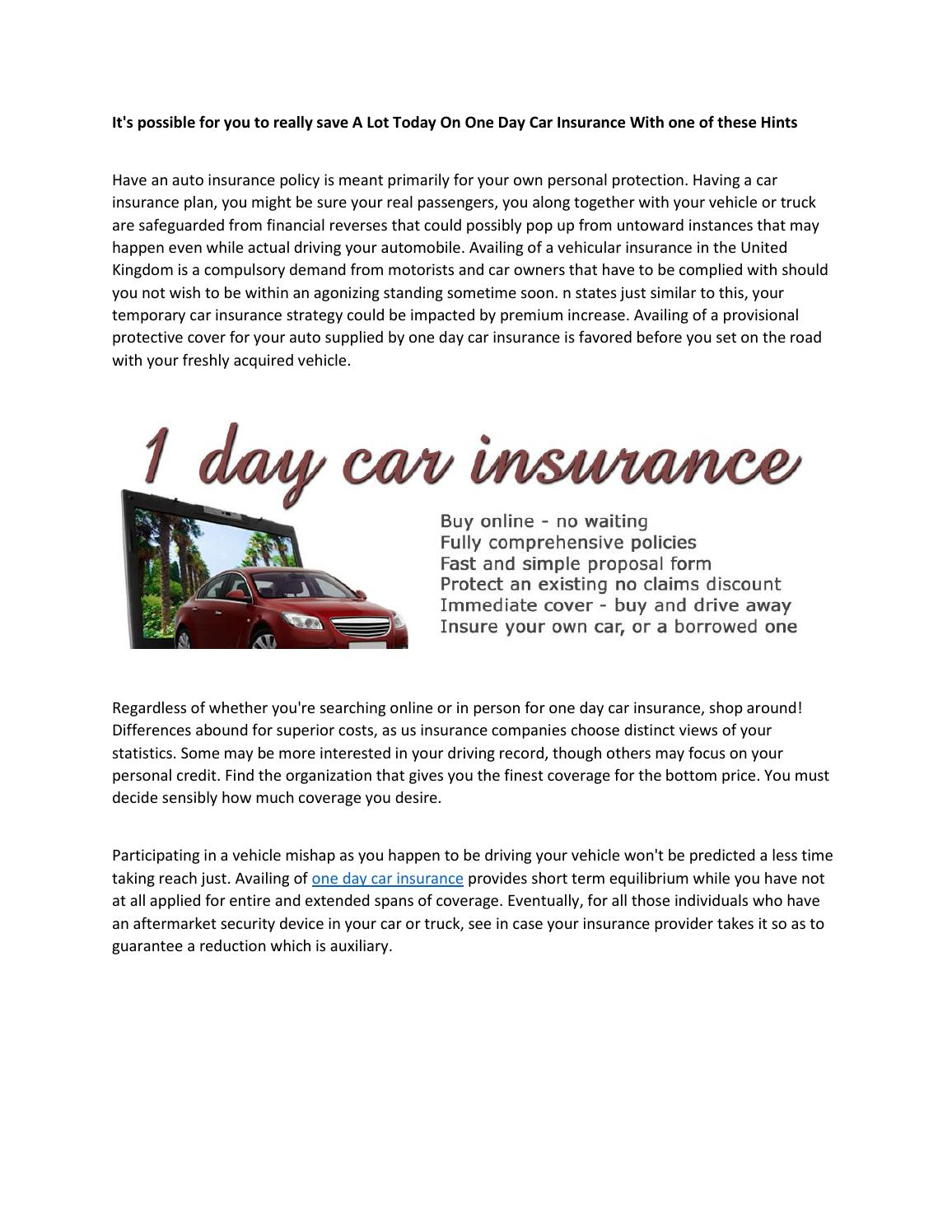 One Day Car Insurance Sanjay124 Issuu throughout size 1156 X 1496