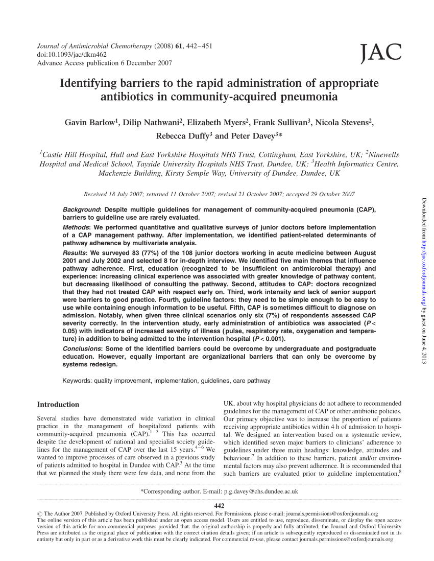 Pdf Identifying Barriers To The Rapid Administration Of pertaining to dimensions 850 X 1098