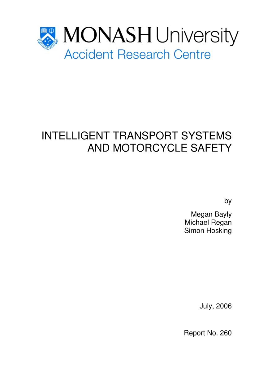 Pdf Intelligent Transport Systems And Motorcycle Safety intended for measurements 850 X 1203