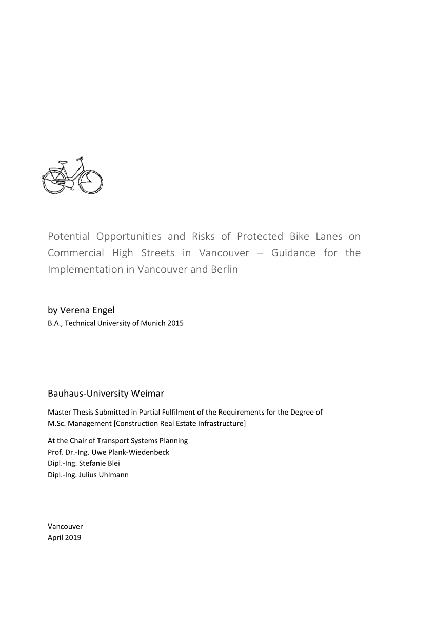 Pdf Potential Opportunities And Risks Of Protected Bike within dimensions 850 X 1203