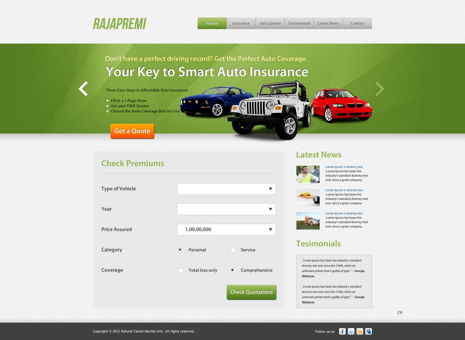 Playful Modern Car Insurance Web Design For A Company within dimensions 1500 X 1097