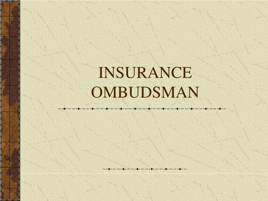 Ppt Insurance Ombudsman Powerpoint Presentation Free with regard to dimensions 1024 X 768