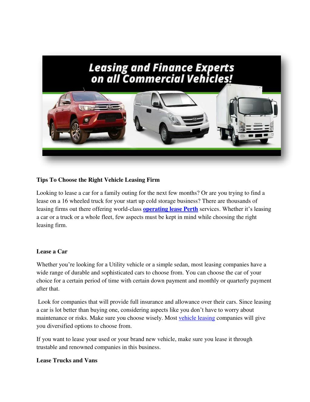 Ppt Perfect Vehicle Leasing Experinced Operating Lease throughout proportions 1024 X 1325