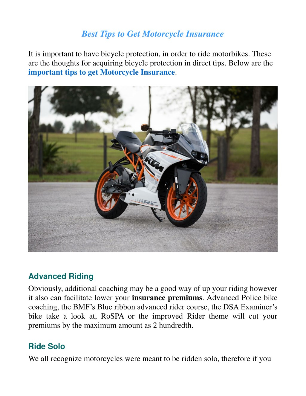 Ppt Tips To Get Motorcycle Insurancepdf Powerpoint in dimensions 1024 X 1325