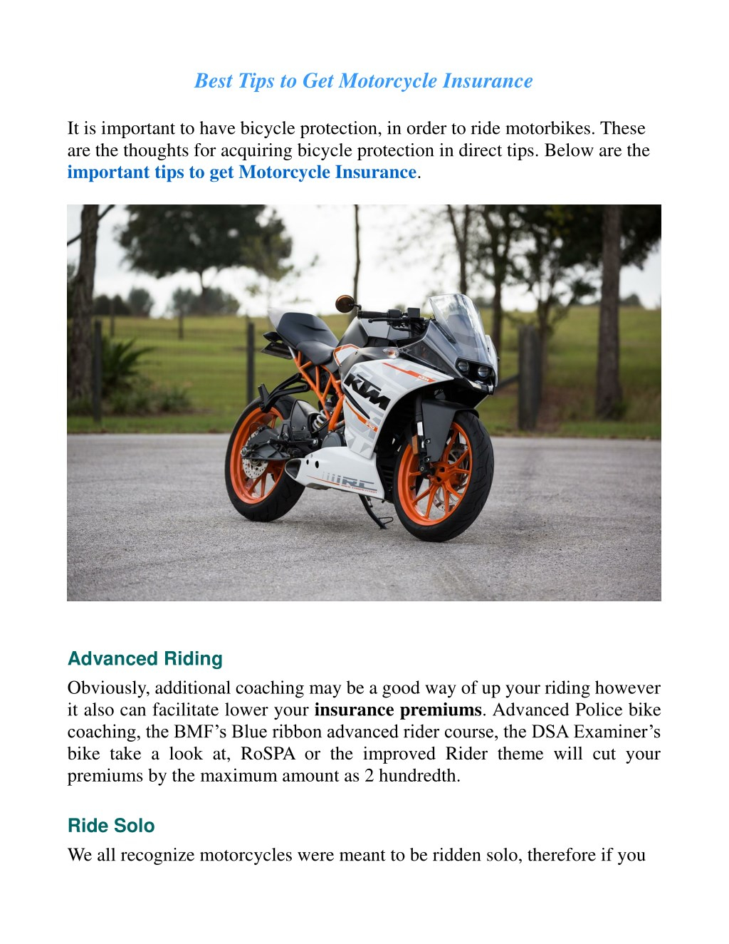 Ppt Tips To Get Motorcycle Insurancepdf Powerpoint regarding size 1024 X 1325