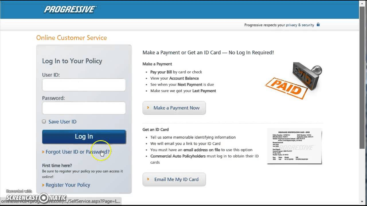 Progressive Auto Insurance Login Wwwprogressive inside measurements 1280 X 720