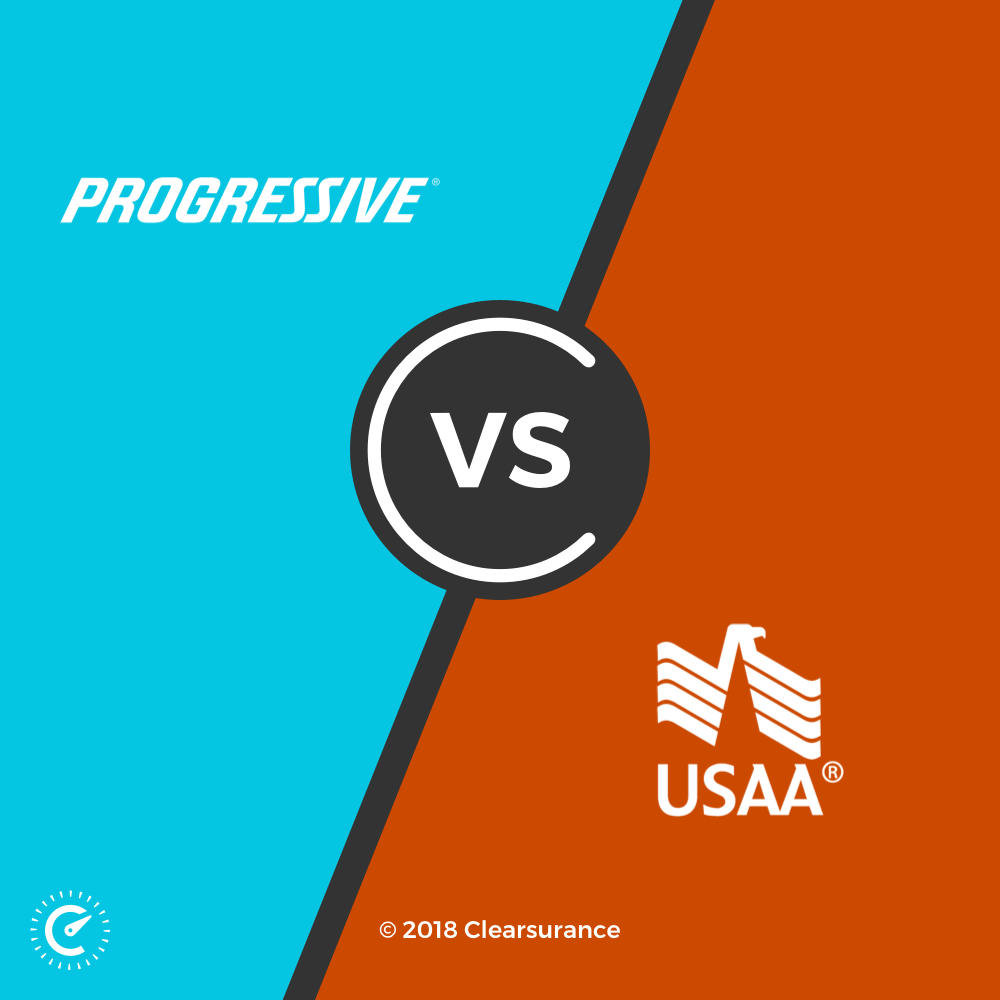 Progressive Vs Usaa Consumer Ratings And Rates Clearsurance intended for measurements 1000 X 1000