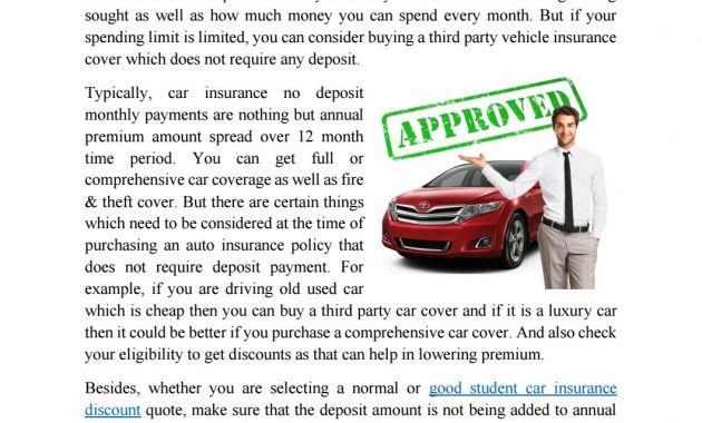 Running Short Of Cash Pay Monthly Car Insurance No Deposit in sizing 1059 X 1497