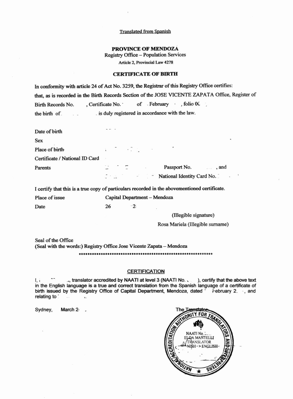 Sample Of Birth Certificate In Malaysia Best Translation in measurements 1011 X 1378