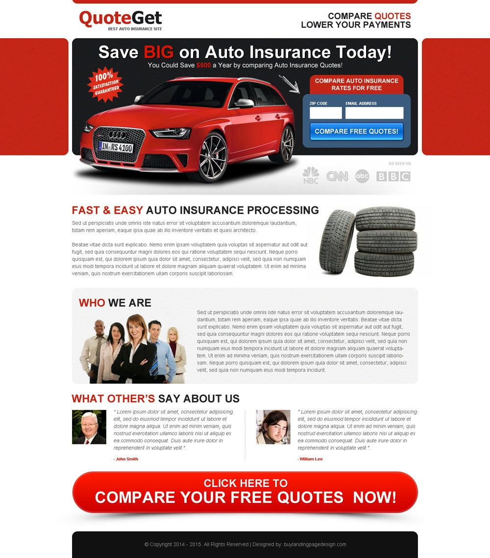 Save Big Money On Auto Insurance Today Zip Capture Landing intended for size 1000 X 1139