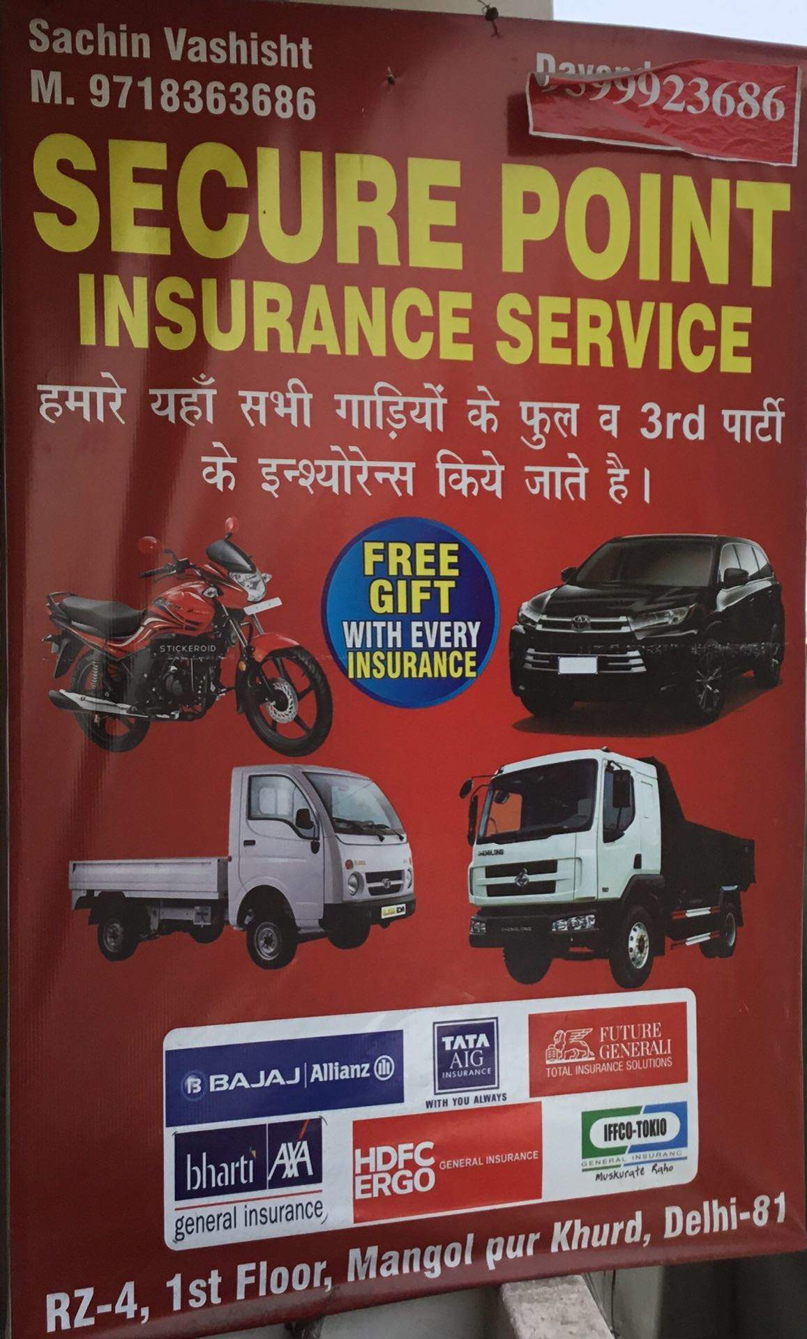 Secure Point Insurance Service Mangolpuri Khurd Two for size 1157 X 1920