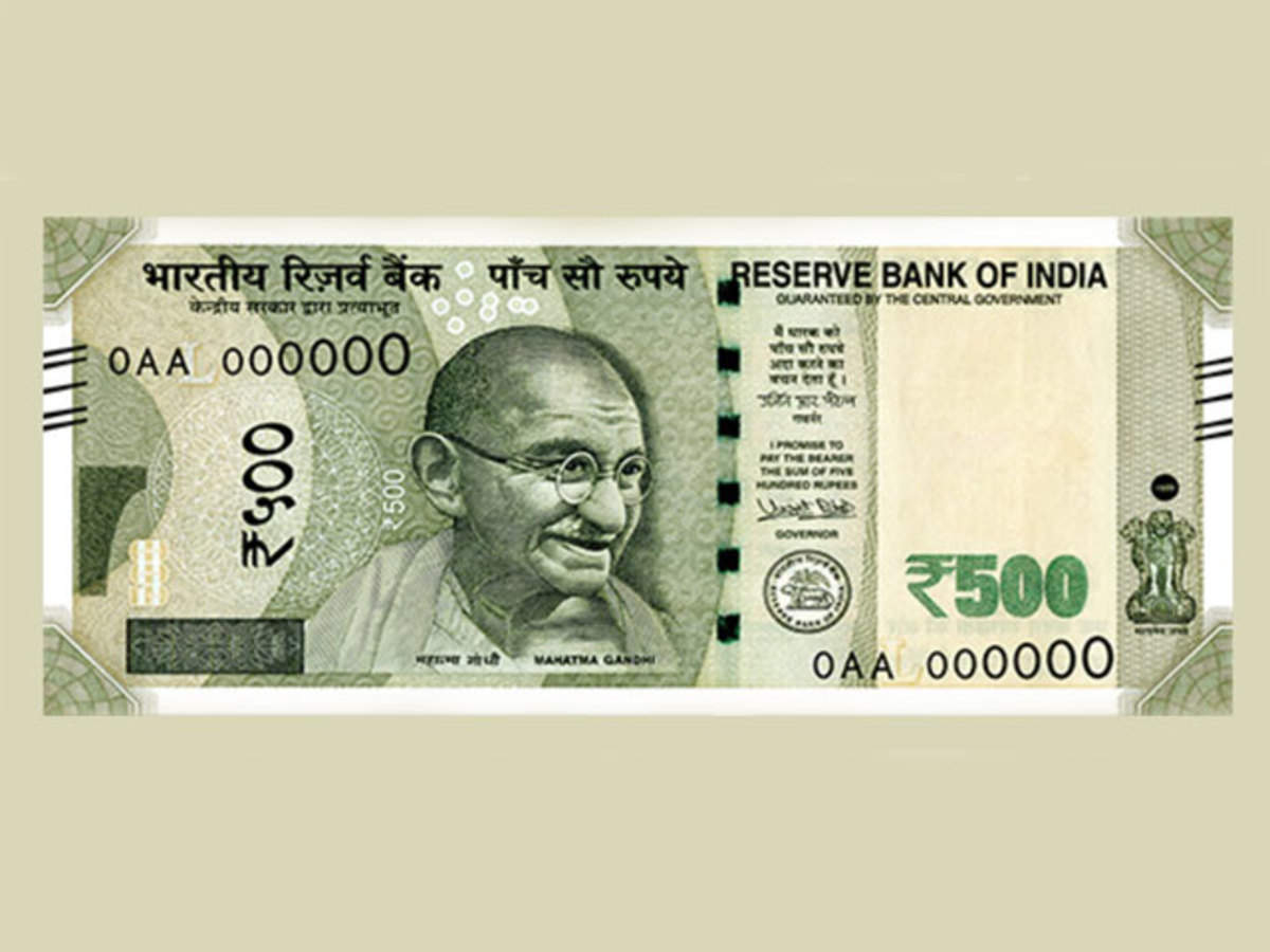 Security Features Of A Genuine Rs 500 Currency Note The with regard to proportions 1200 X 900