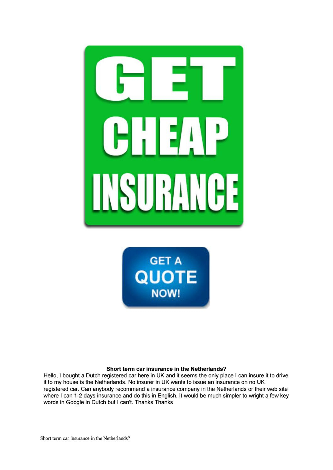 Short Term Car Insurance In The Netherlands Johanne7542 intended for sizing 1059 X 1497