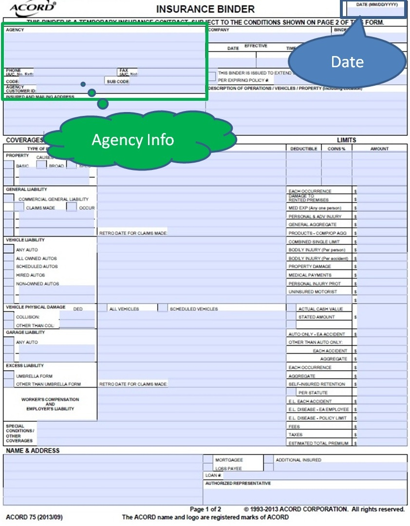 Simply Easier Acord Forms Instructions Acord 75 Insurance with regard to size 842 X 1080