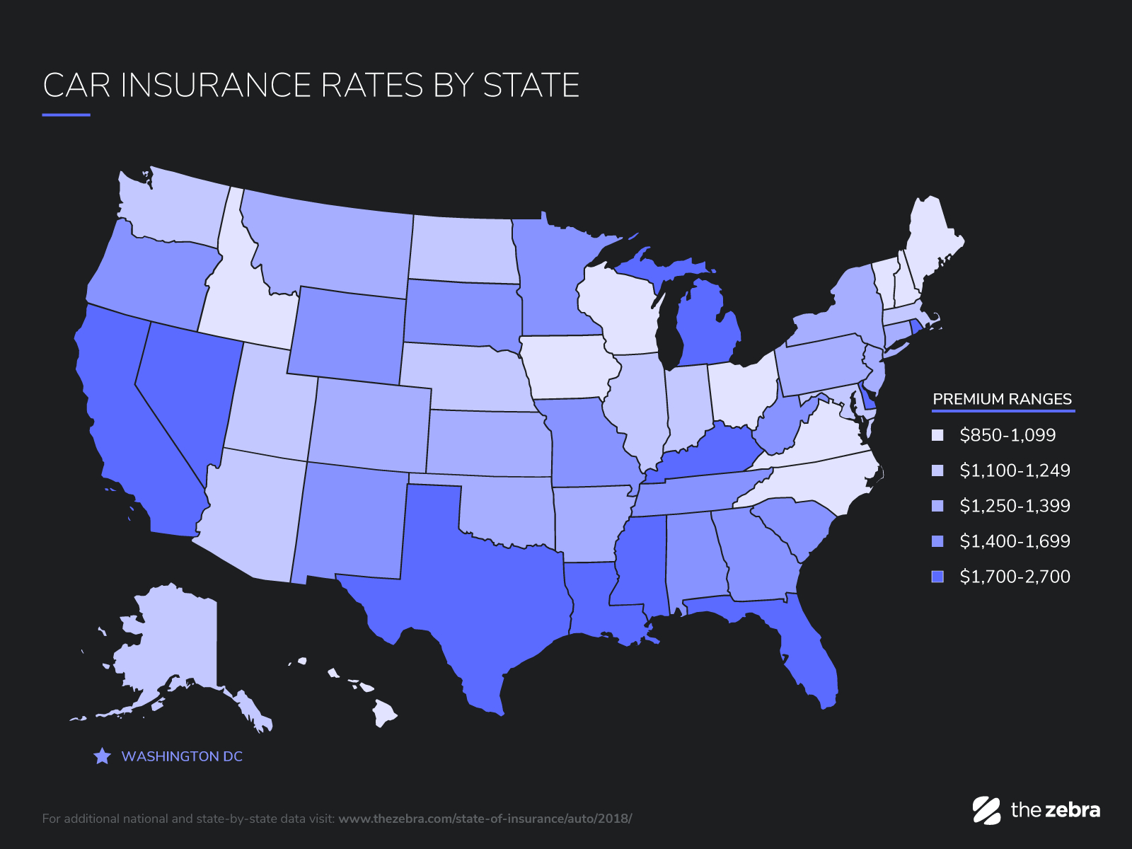 State Of Auto Insurance In 2018 The Zebra Report throughout proportions 1600 X 1200