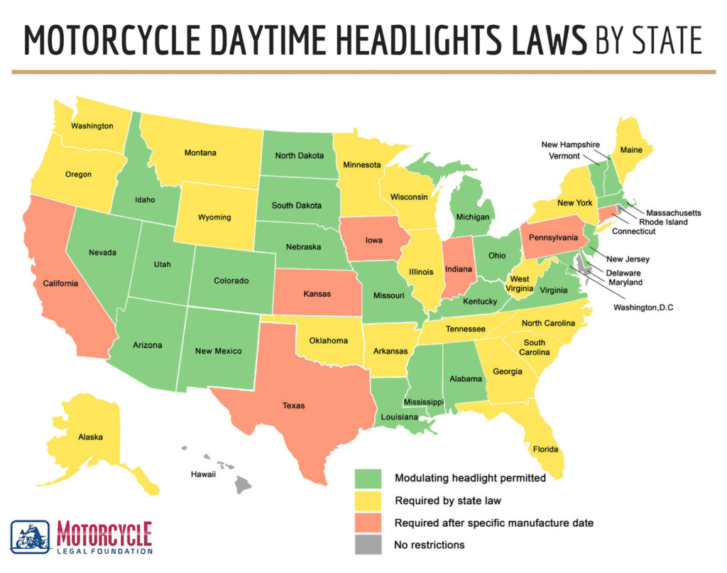 State State Guide To Motorcycle Laws W Maps in proportions 1024 X 807