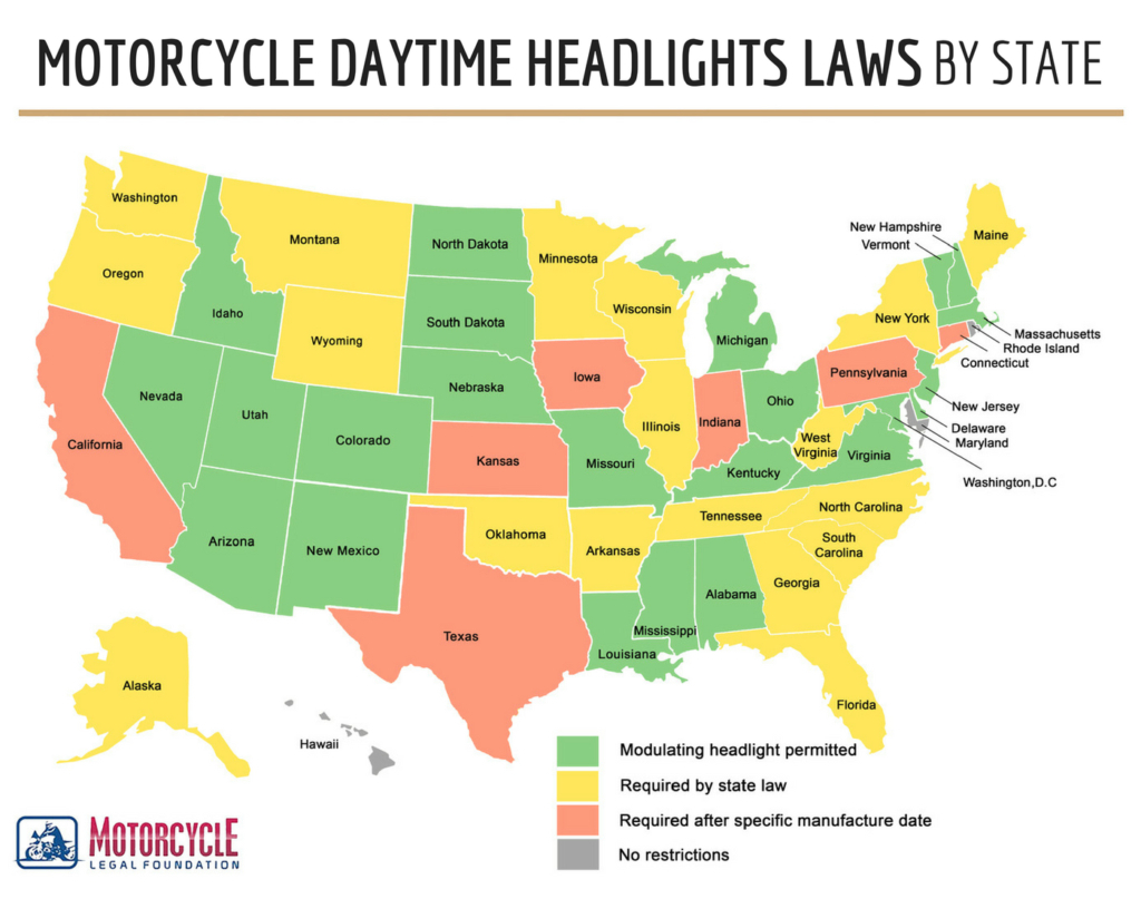 State State Guide To Motorcycle Laws W Maps pertaining to proportions 1024 X 807