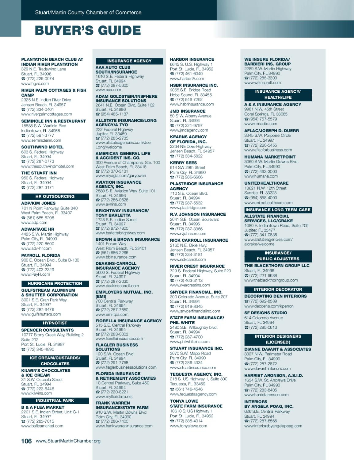 Stuartmartin County Resort Business Guide 2012 pertaining to sizing 1155 X 1500