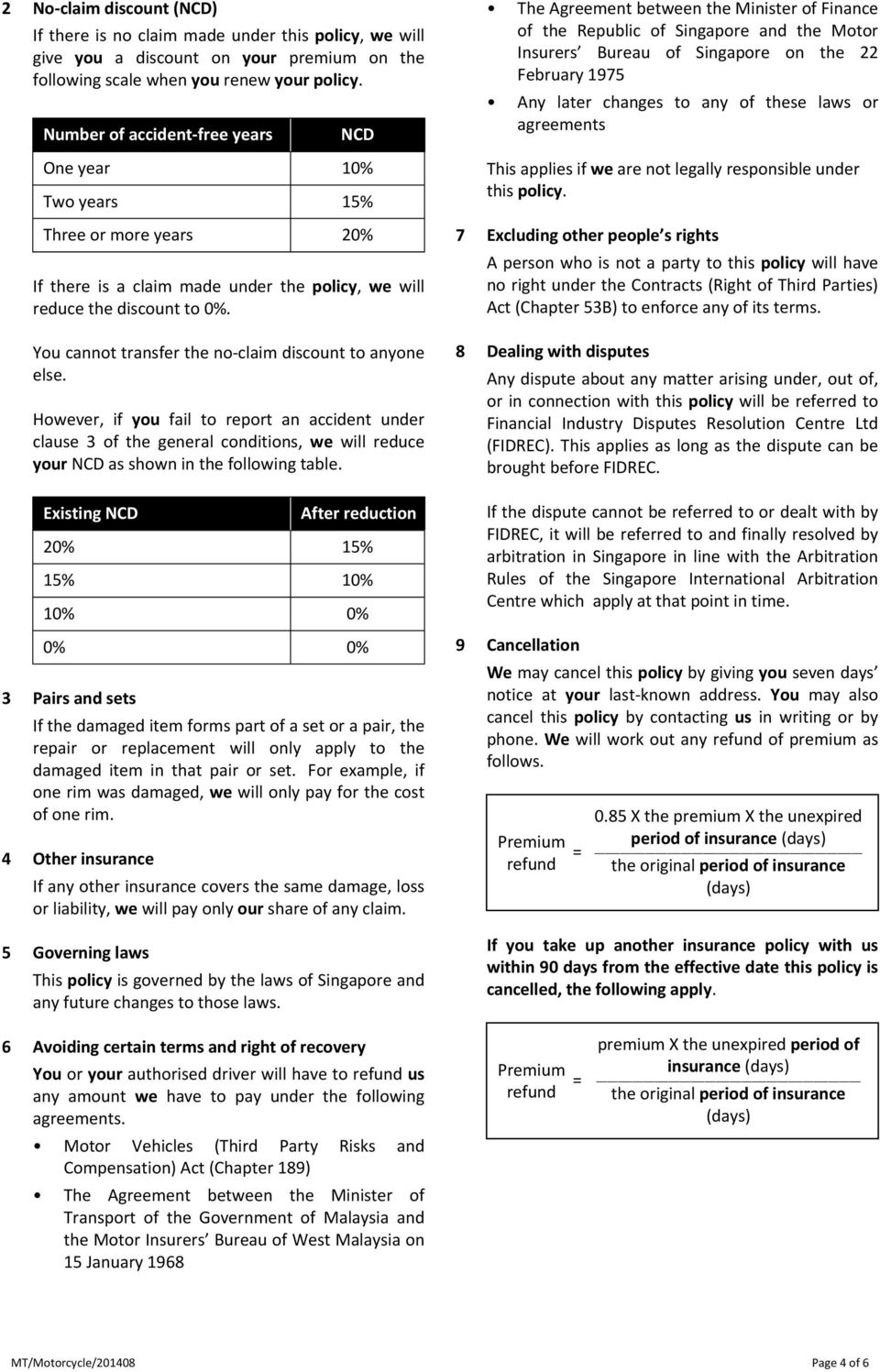 Summary Of Motorcycle Insurance Cover Pdf Free Download for measurements 960 X 1497