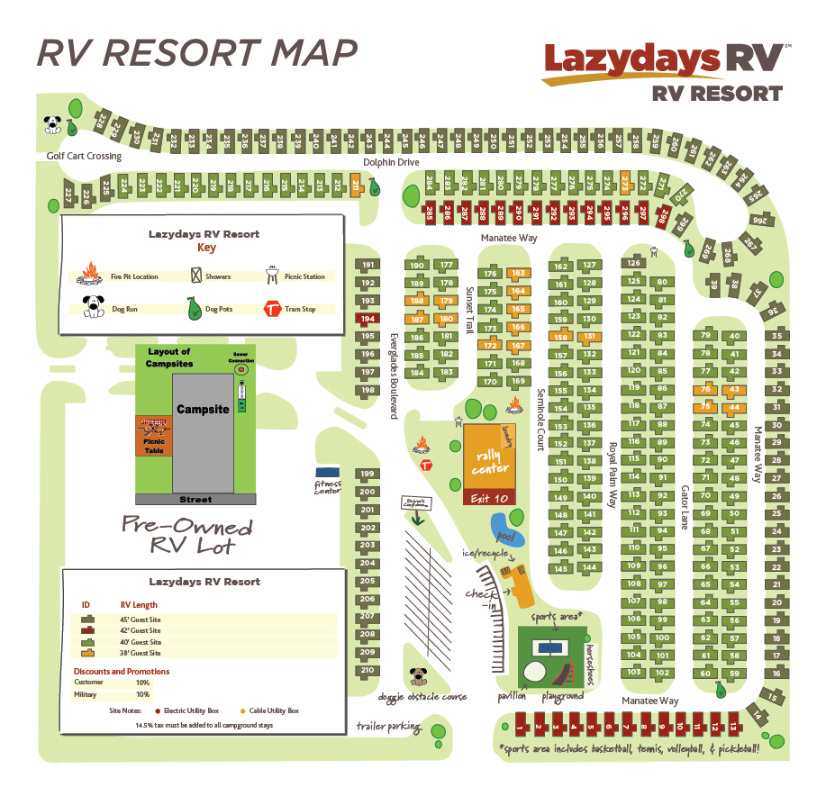 Tampa Rv Resort Map Lazydays Rv In Tampa Florida with proportions 917 X 874
