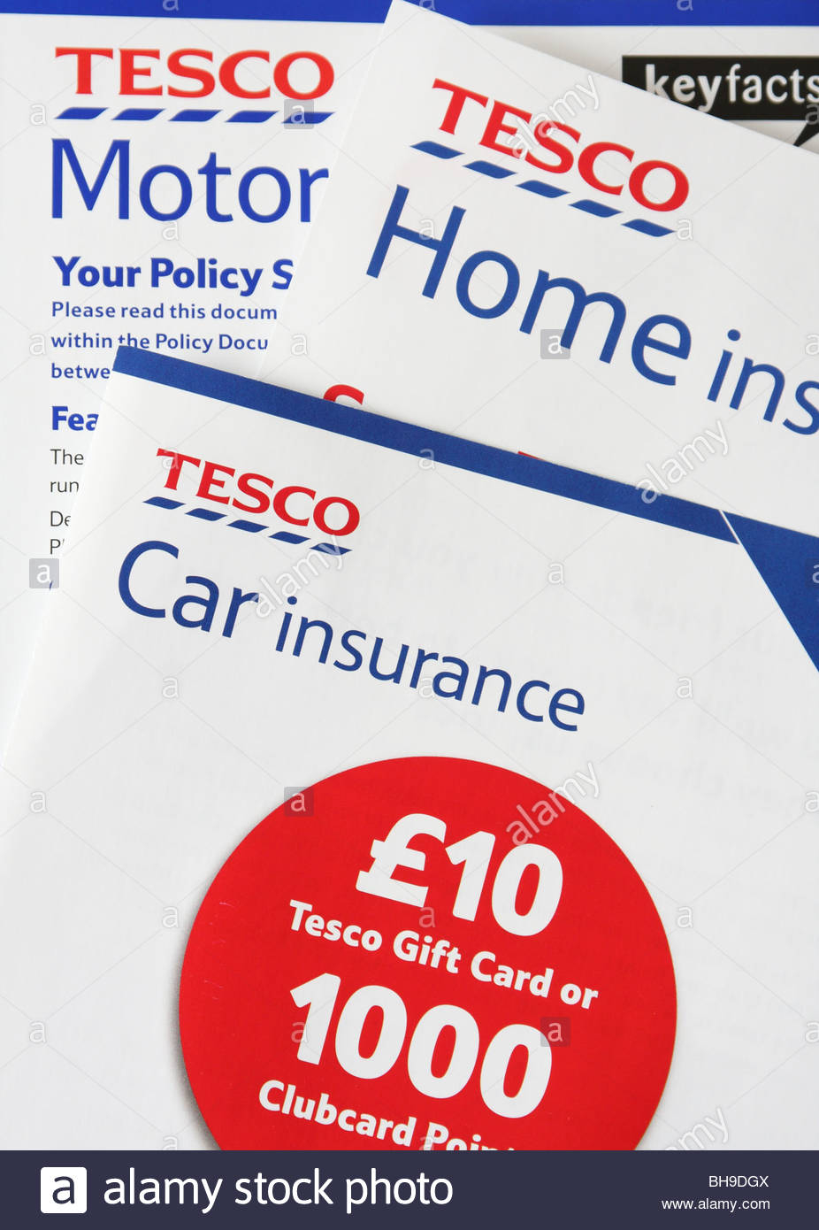 Tesco Car Home Insurance Sales Literature Stock Photo with regard to size 926 X 1390