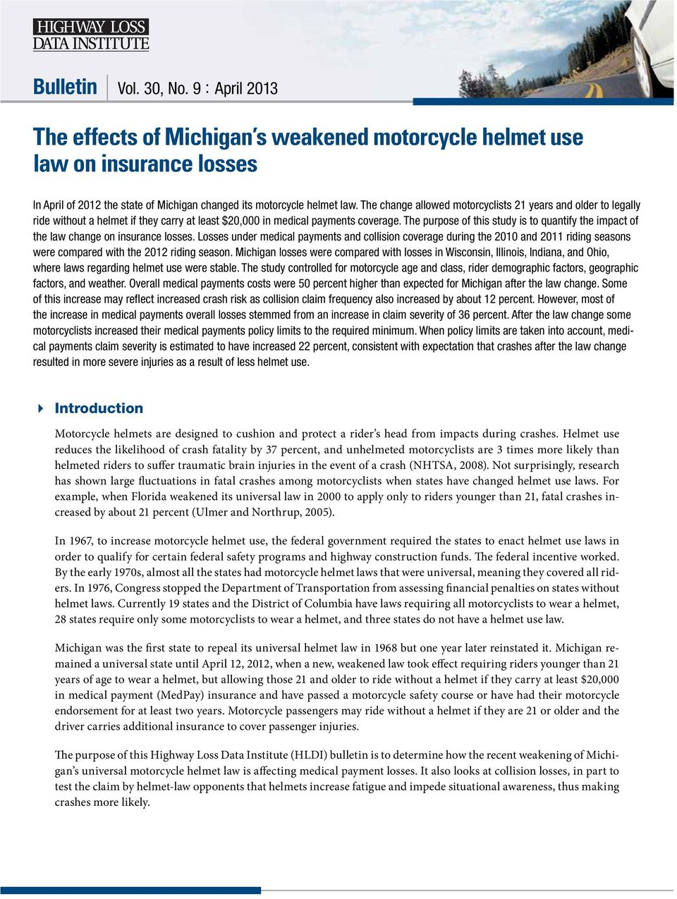 The Effects Of Michigan S Weakened Motorcycle Helmet Use Law within proportions 960 X 1275