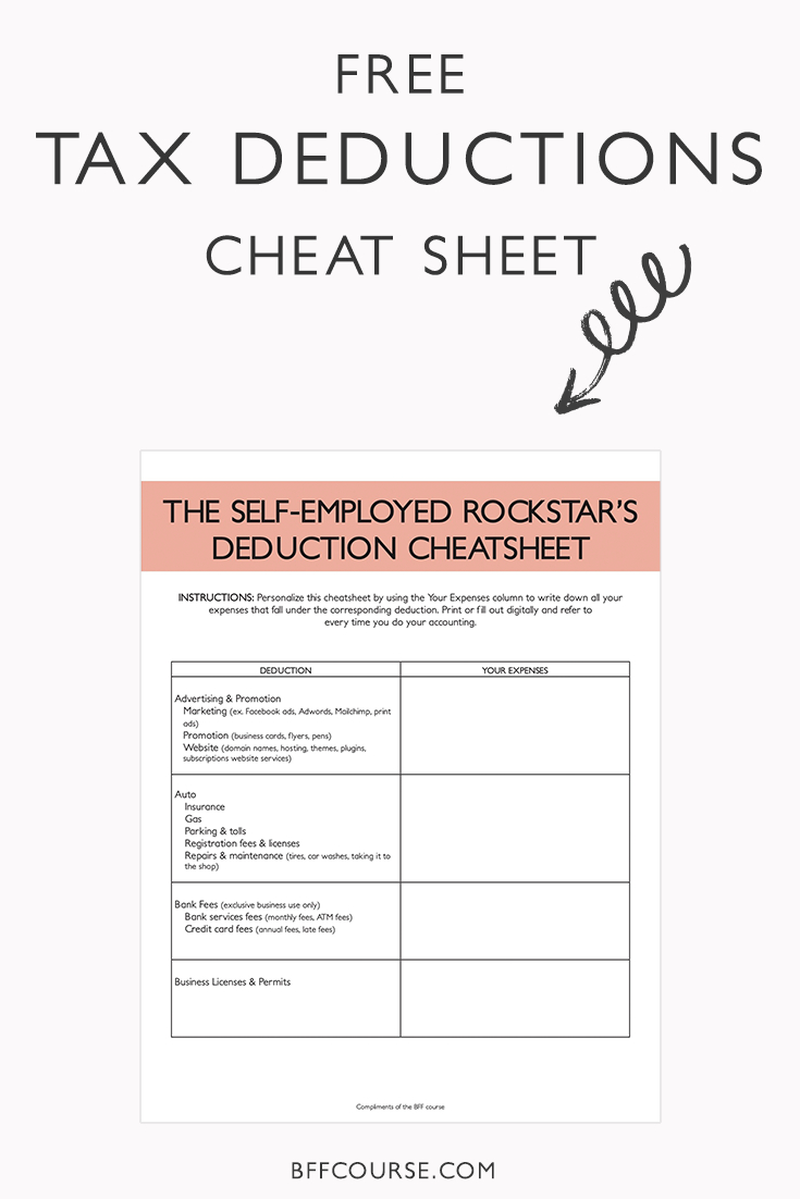 The Epic Cheatsheet To Deductions For The Self Employed pertaining to measurements 735 X 1102