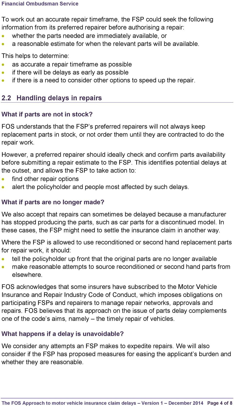 The Fos Approach Motor Vehicle Insurance Claim Delays Pdf pertaining to dimensions 960 X 1669