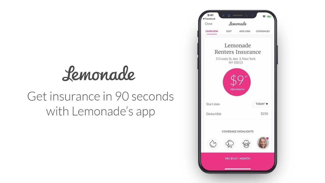 The Lemonade App Renters Homeowners Insurance Powered Tech for size 1280 X 720