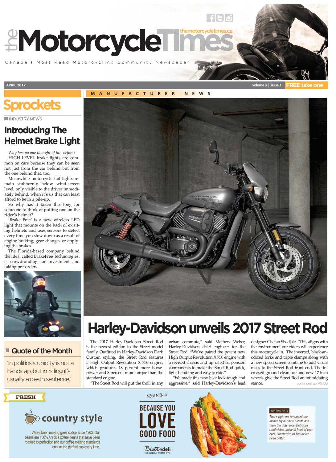 The Motorcycle Times April 2017 The Motorcycle Times for dimensions 1090 X 1497