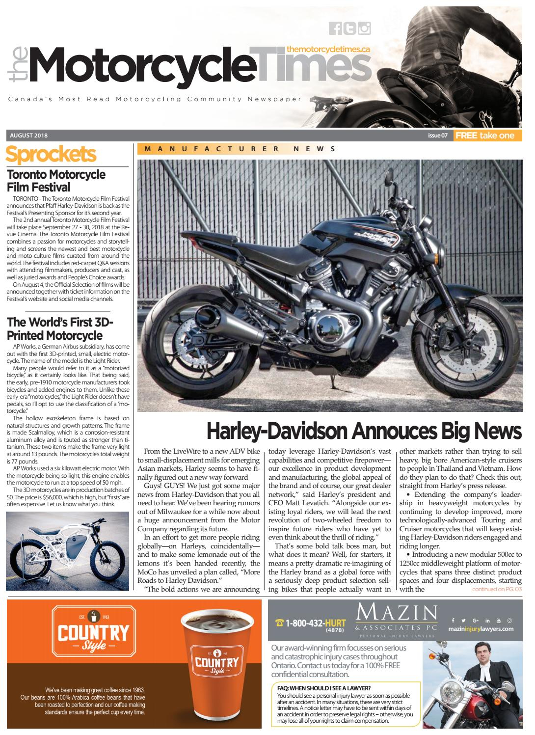 The Motorcycle Times August 2018 The Motorcycle Times for dimensions 1090 X 1497