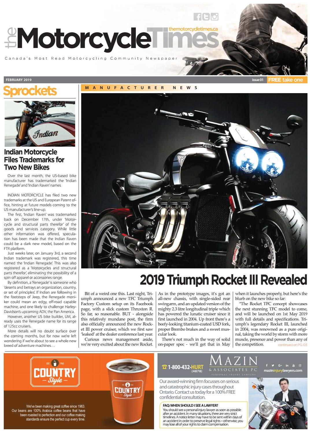 The Motorcycle Times February 2019 The Motorcycle Times pertaining to measurements 1090 X 1497