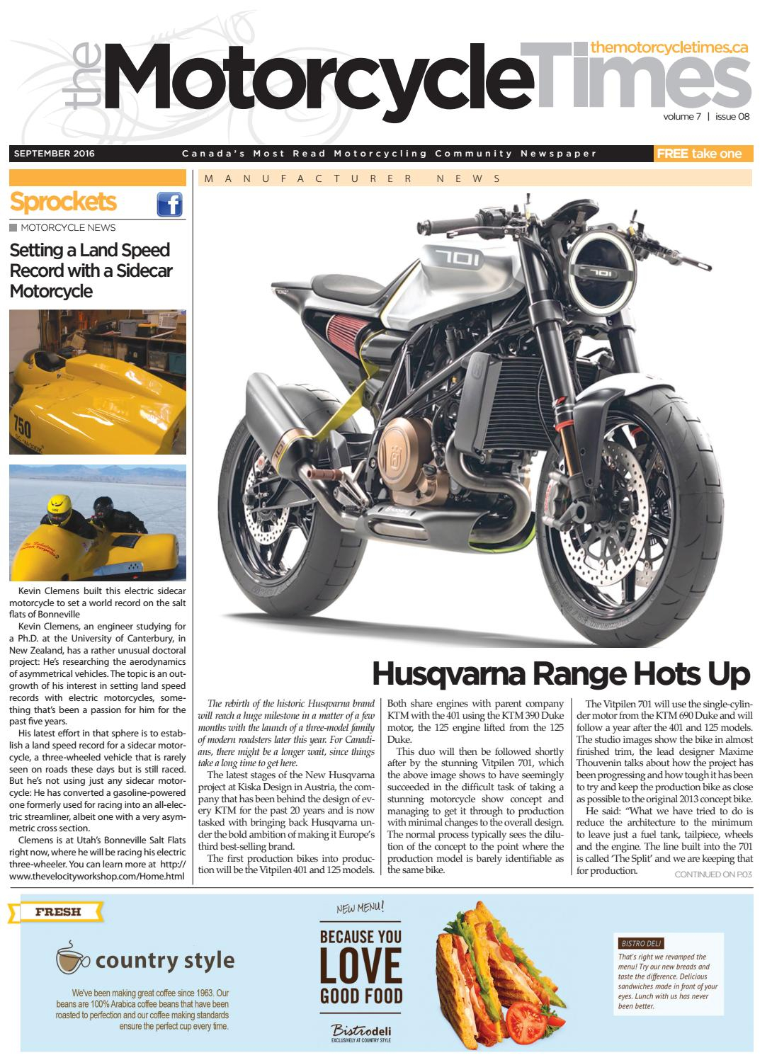 The Motorcycle Times September 2016 The Motorcycle pertaining to measurements 1090 X 1497
