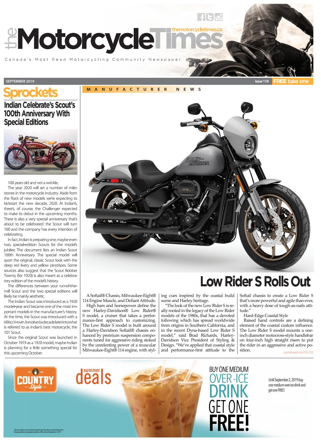 The Motorcycle Times September 2019 The Motorcycle with measurements 1090 X 1497