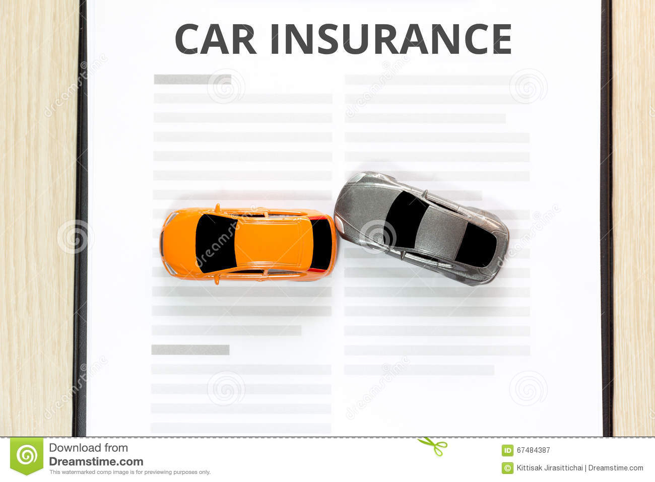 Top View Of Accident Toy Car With Toy Car Insurance Stock with regard to dimensions 1300 X 957