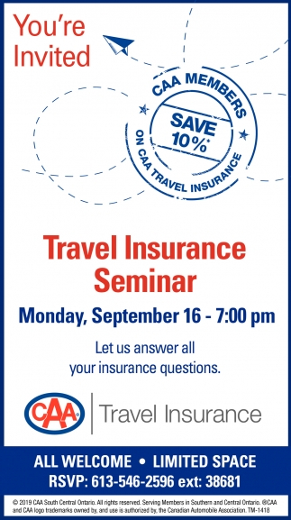 Travel Insurance Seminar Caa Canadian Automobile throughout sizing 850 X 1519