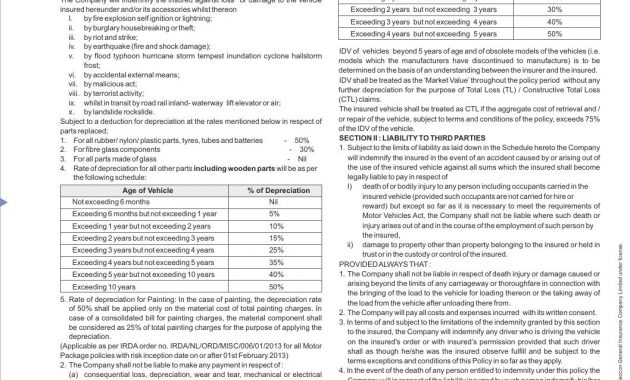 Two Wheeler Insurance Policy Wording Liberty Videocon with regard to dimensions 1058 X 1497