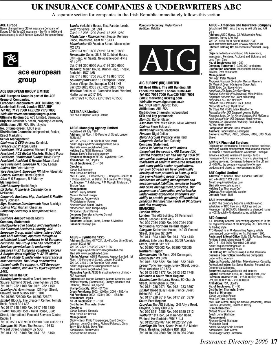 Uk Insurance Companies Underwriters Abc A Separate Section in proportions 960 X 1193