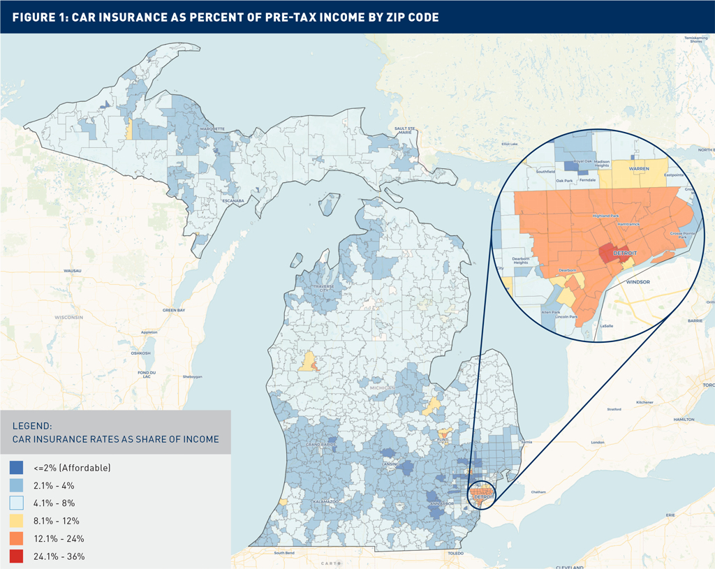 Um Study Auto Insurance Unaffordable In 97 Of Michigan Zip within size 1024 X 815