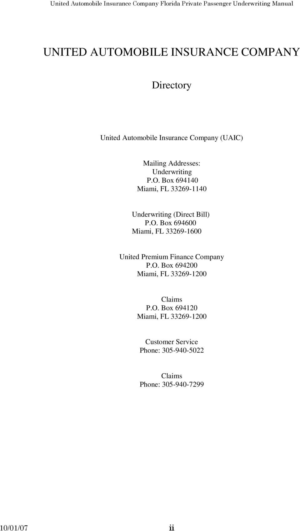 United Automobile Insurance Company Pdf Free Download with sizing 960 X 1694