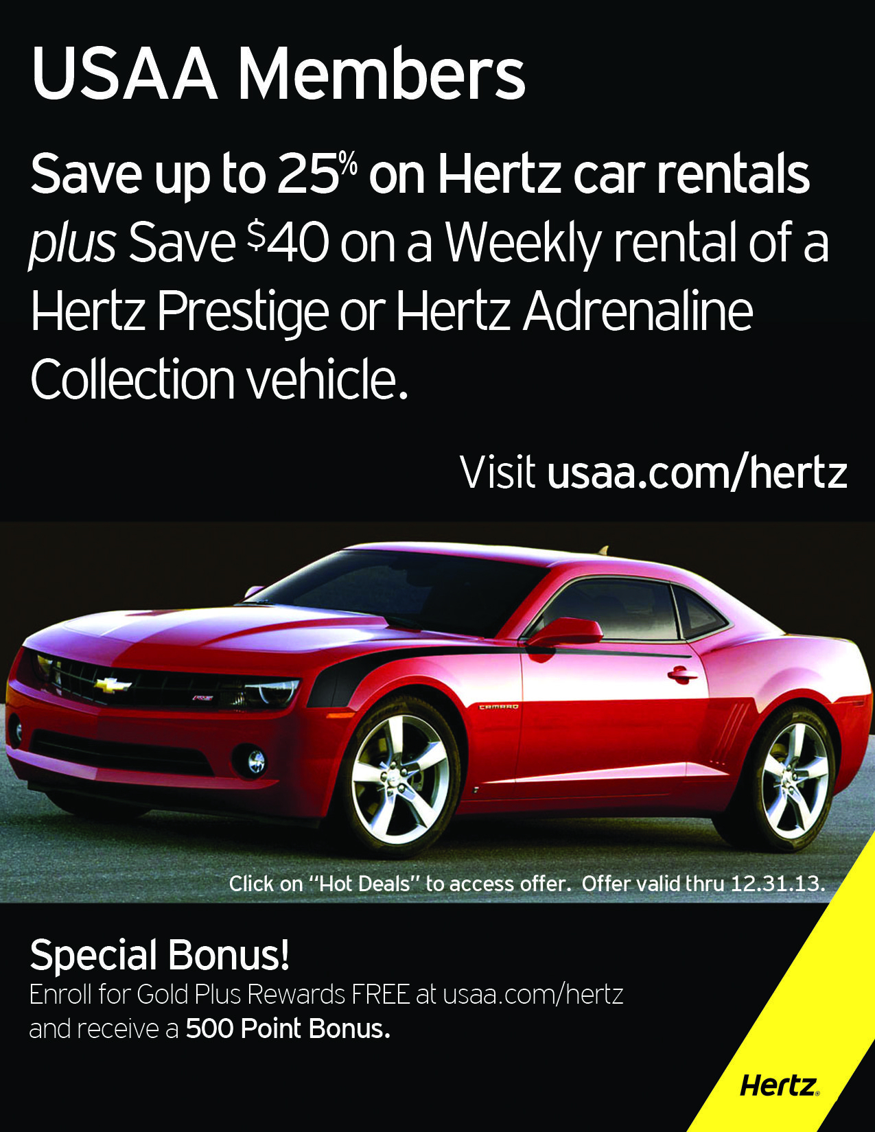 Usaa Members Save Up To 25 On Hertz Car Rentals Plus Save inside measurements 1275 X 1650