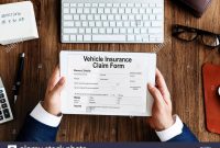 Vehicle Car Insurance Claim Form Concept Stock Photo throughout proportions 1300 X 985