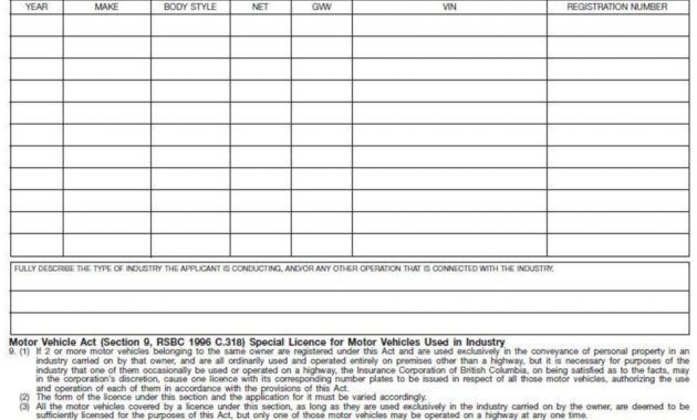 Vehicle Registration Licensing Multi Vehicle Collector with measurements 960 X 1470