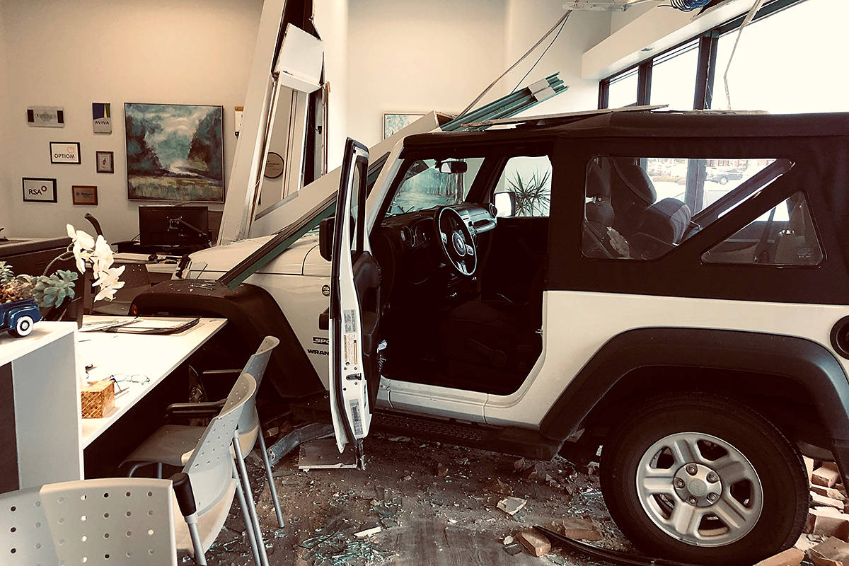 Vehicle Slams Through Front Of Auto Insurance Broker inside dimensions 1200 X 800