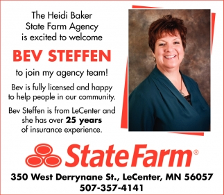 Welcome Bev Steffen State Farm Be Steffen regarding dimensions 999 X 871