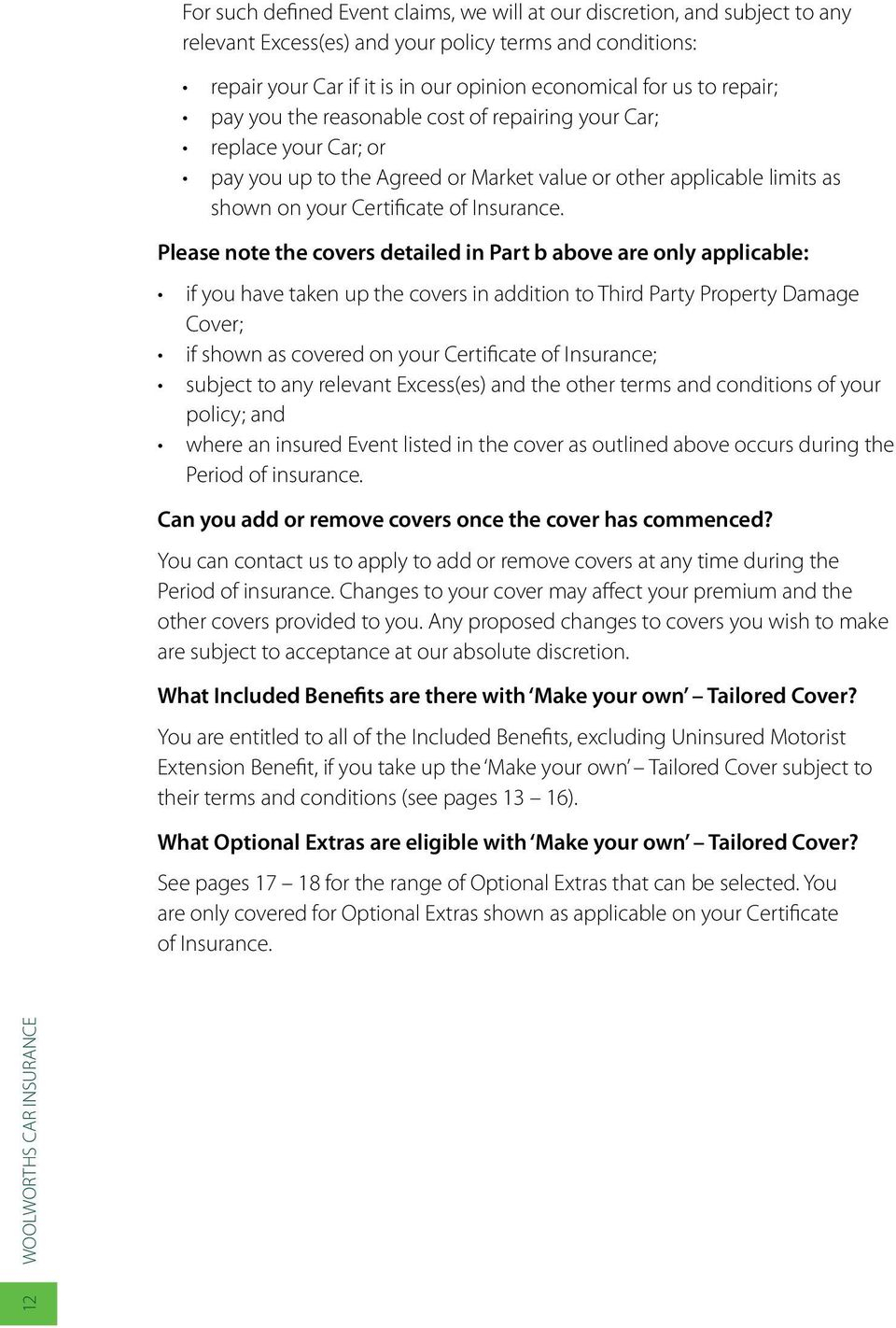 Woolworths Car Insurance Combined Product Disclosure in proportions 960 X 1422