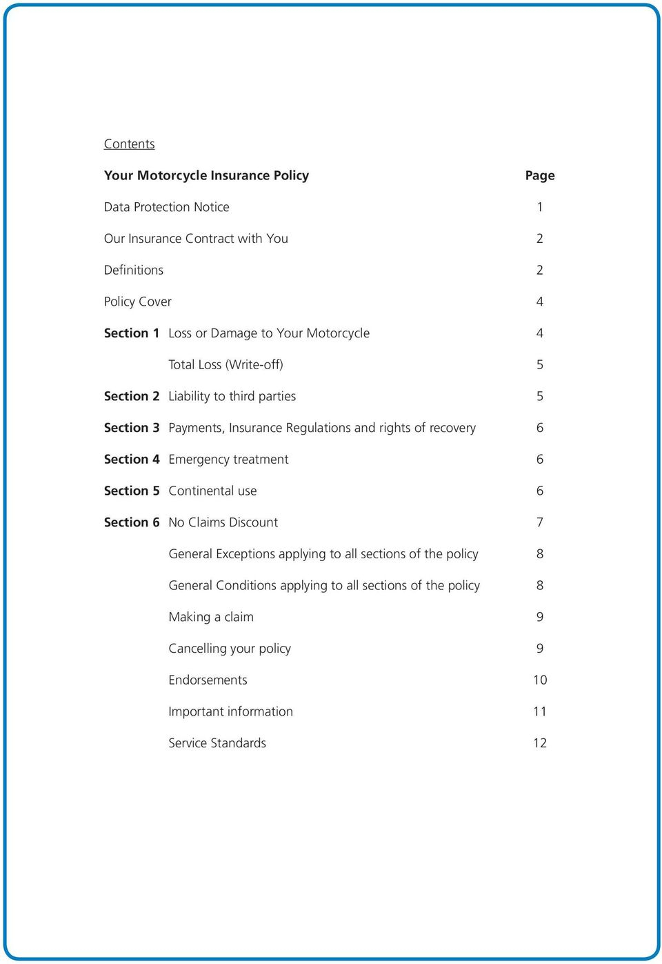 Your Motorcycle Insurance Policy Pdf Free Download intended for size 960 X 1397