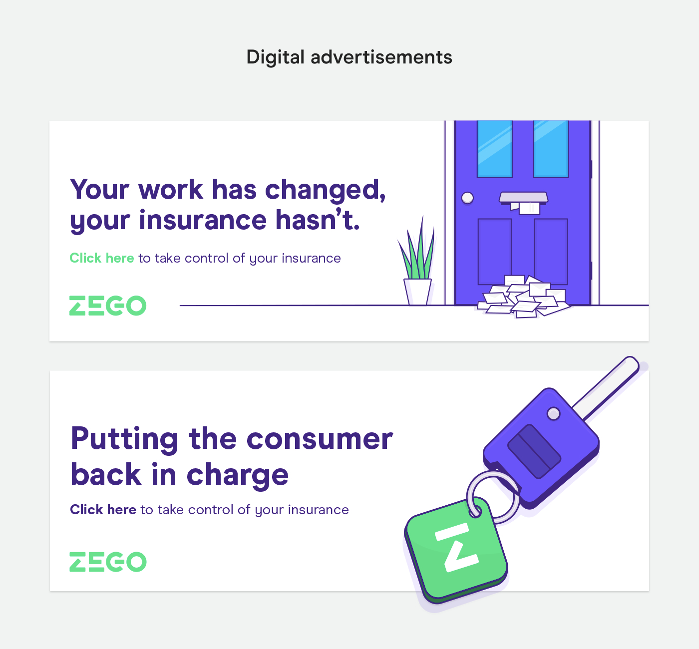 Zego Insurance On Behance inside size 1400 X 1300