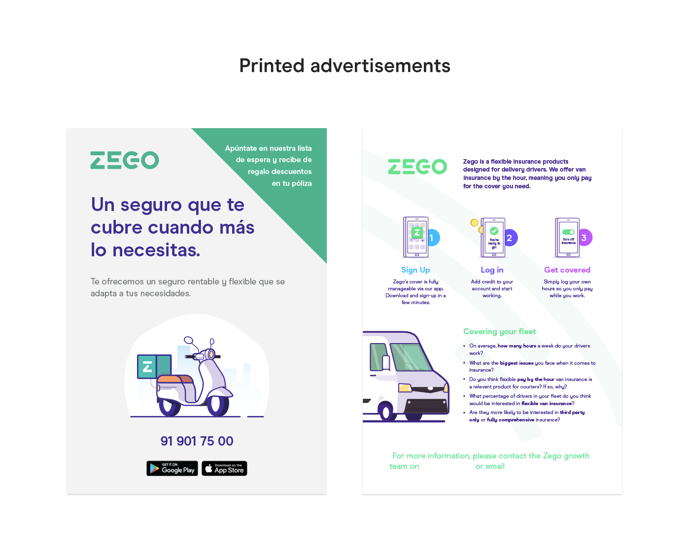 Zego Insurance On Behance pertaining to size 1400 X 1130